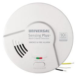 Sensing Plus Dual Sensor Hardwired Smoke & Fire Detector with 10 Year Battery Backup