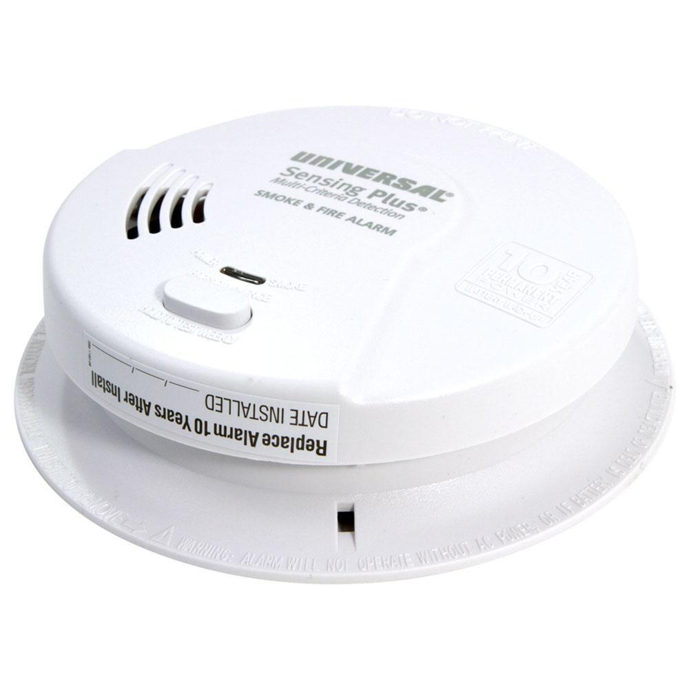 Sensing Plus Dual Sensor Hardwired Smoke & Fire Detector With AA Backup 