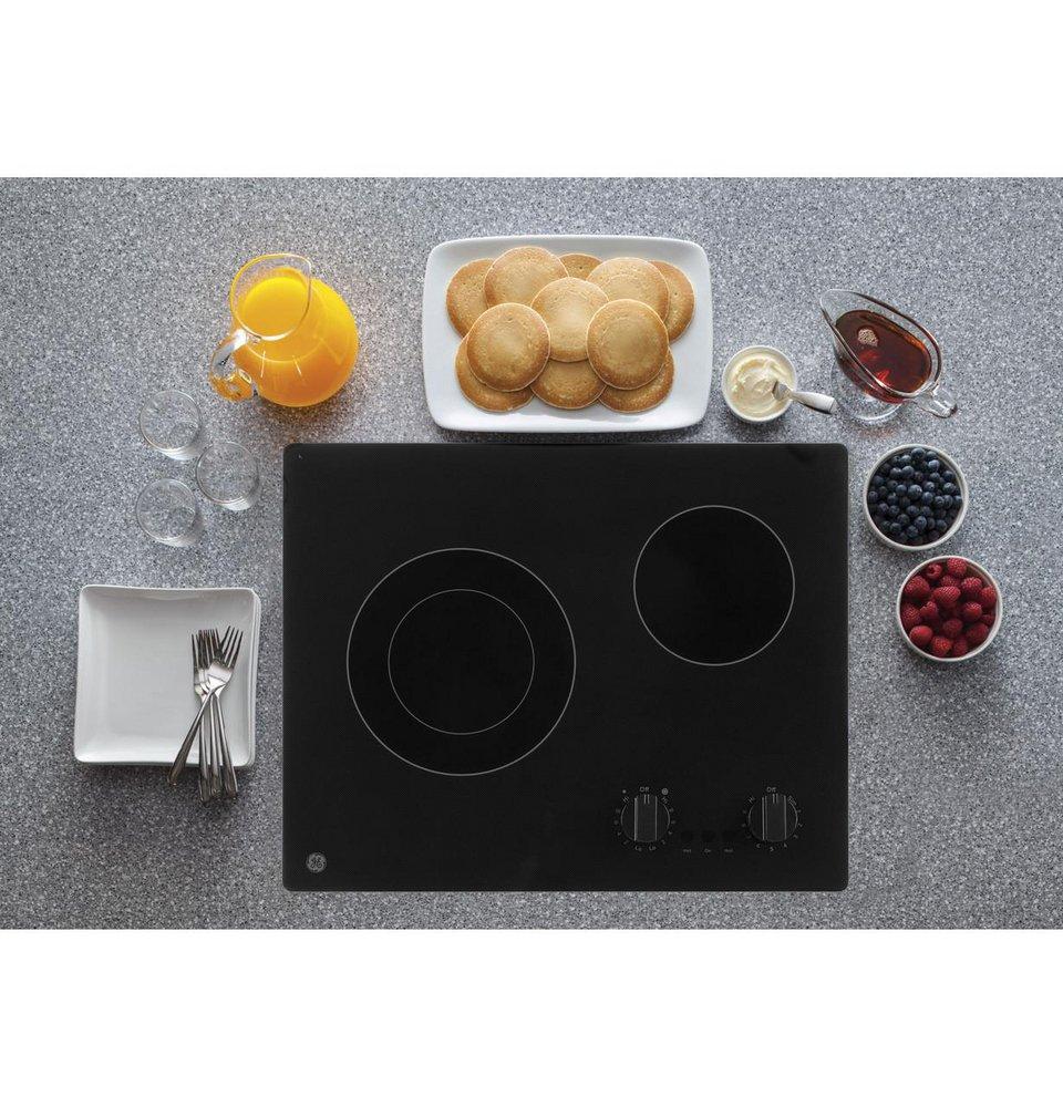 GE® Black 2-Burner Radiant Cooktop 