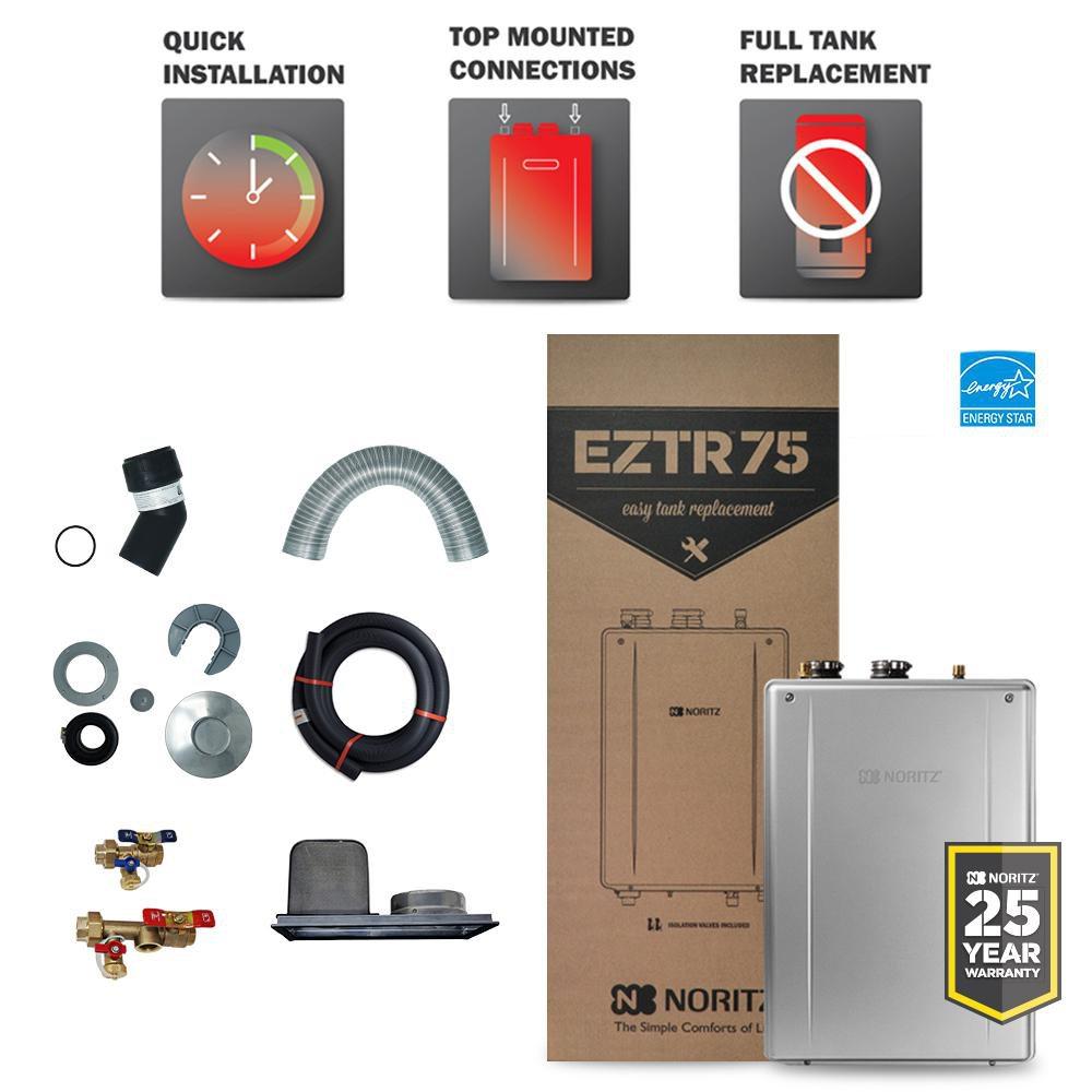 199 MBH Indoor/Outdoor Condensing Natural Gas Tankless Water Heater | Noritz  America | Ferguson