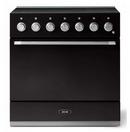 Aga Marvel Matte Black 35-7/16 in. Electric 5-Burner Smoothtop Freestanding Range 