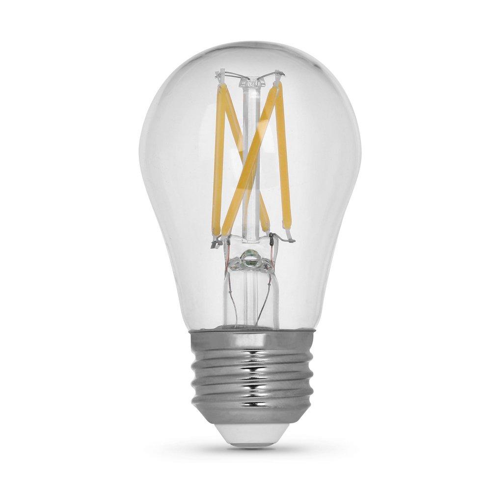 Feit Electric Soft White A15 LED Filament Bulb with Medium E-26 Base (Pack of 2) 