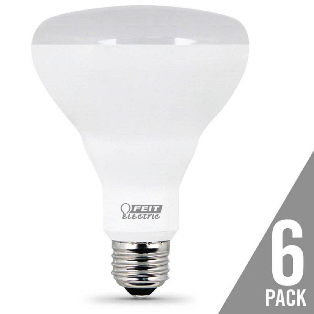 Feit Electric Soft White BR30 LED Bulb Medium E-26 Base 2700 Kelvin 110&deg; Dimmable (Pack of 6) 