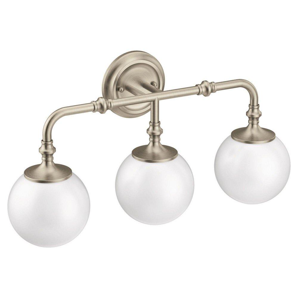 Moen Brushed Nickel 60W 3-Light Vanity Fixture 