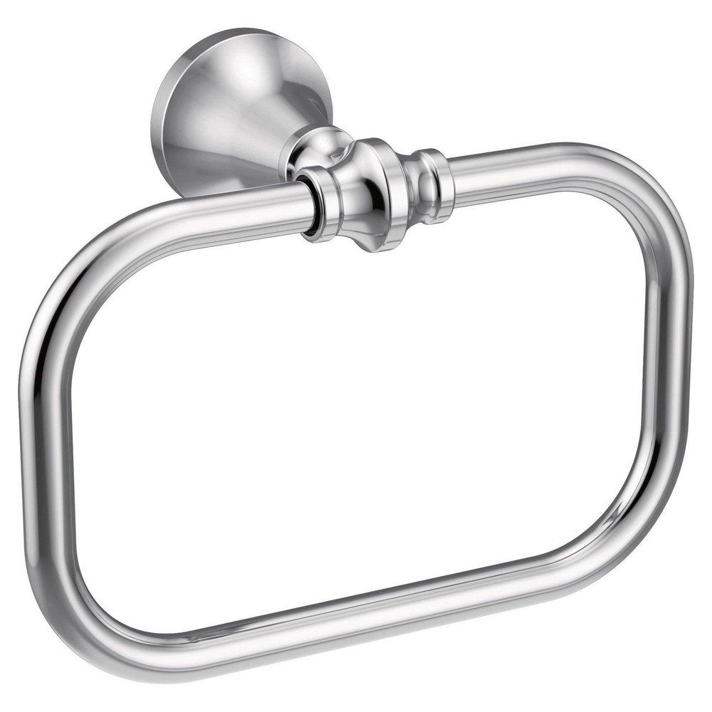 Rectangular Closed Towel Ring in Chrome 