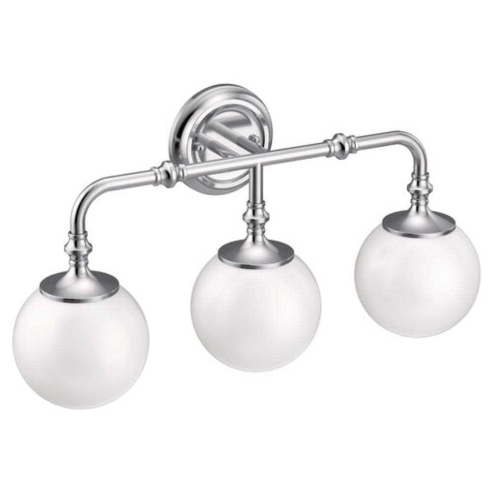 Moen Chrome 60W 3-Light Medium E-26 Vanity Fixture 