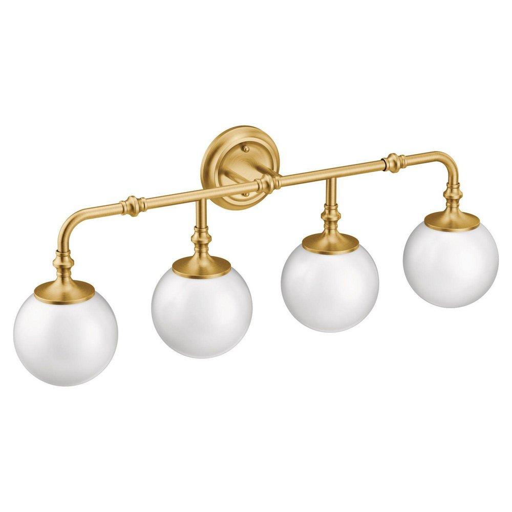 Moen Brushed Gold 60W 4-Light Vanity Fixture 