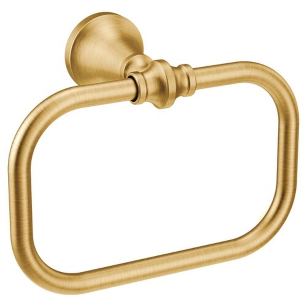 BRUSHED GOLD TOWEL RING 