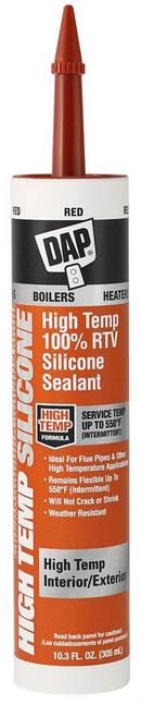 10.3 oz. High Temperature 100% RTV Silicone Caulk in Red