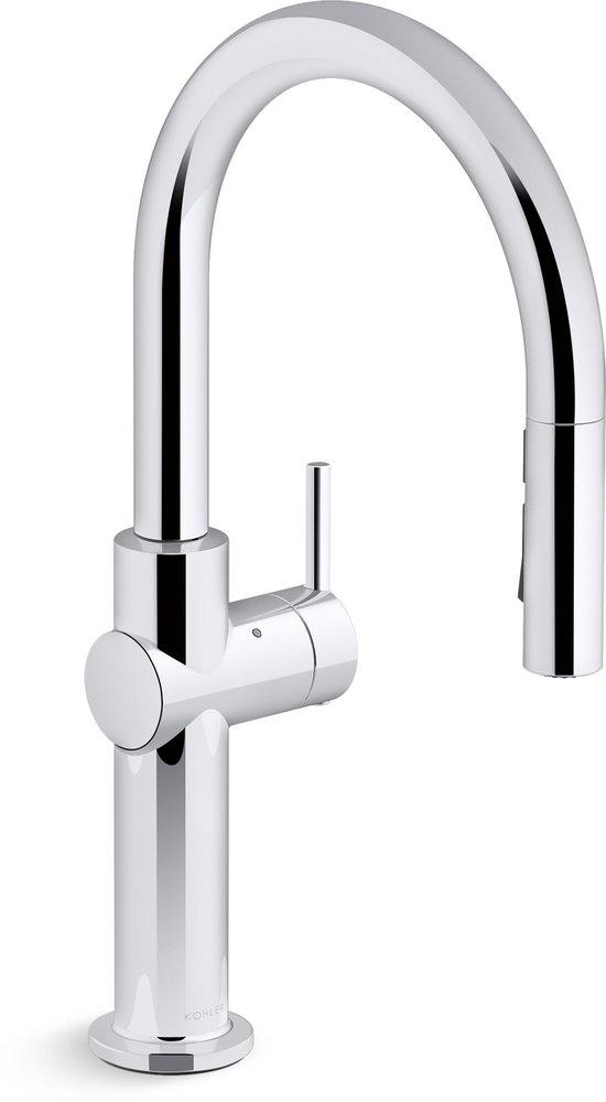 KOHLER Polished Chrome Single Handle Pull Down Touchless Kitchen Faucet with Magnetic Docking, Response and Boost Technology 