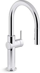 Single Handle Pull Down Touchless Kitchen Faucet in Polished Chrome