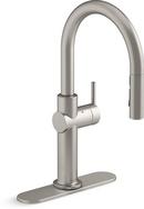 KOHLER Vibrant&reg; Stainless Single Handle Pull Down Touchless Kitchen Faucet with Magnetic Docking, Response and Boost Technology 