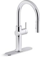 KOHLER Polished Chrome Single Handle Pull Down Voice Activated Kitchen Faucet with Response, Boost, and KOHLER Konnect Technology 