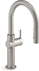 KOHLER Vibrant&reg; Stainless Single Handle Pull Down Voice Activated Kitchen Faucet with Response, Boost, and KOHLER Konnect Technology 