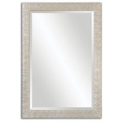 29 x 41 in. Beveled Edge Rectangular Mirror in Antiqued Silver