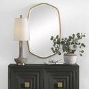 Uttermost Company Gold 2 in. Framed Mirror Oval in Gold Tones 