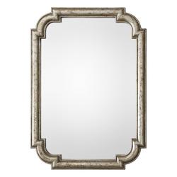 45-1/4 x 2 x 32-3/4 in. Framed Mirror Rectangular in Distressed Silver Leaf
