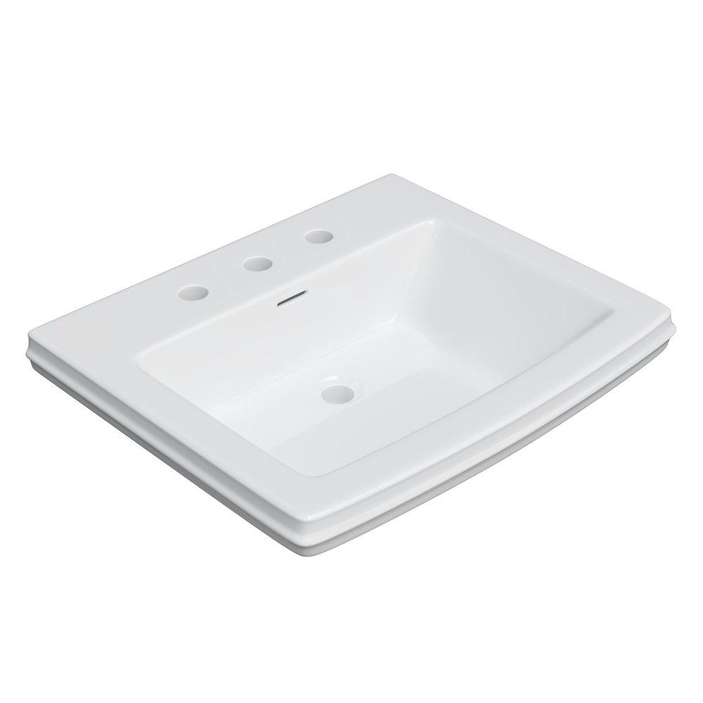 PROFLO® White Pedestal Bathroom Sink 
