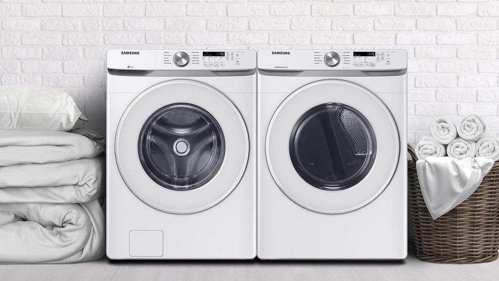 Samsung White 31-3/8 in. 4.5 cu. ft. Electric Front Load Washer 