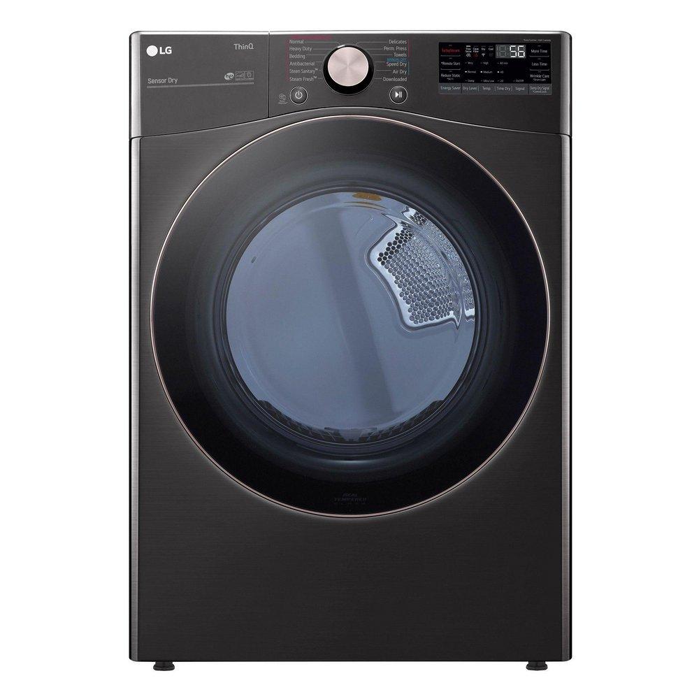 7.4 CU.FT. ULTRA LARGE CAPACITY ELECTRIC DRYER WITH SENSOR DRY, TURBOSTEAM TECHNOLOGY AND WI-FI CONNECTIVITY, BLACK STEEL 