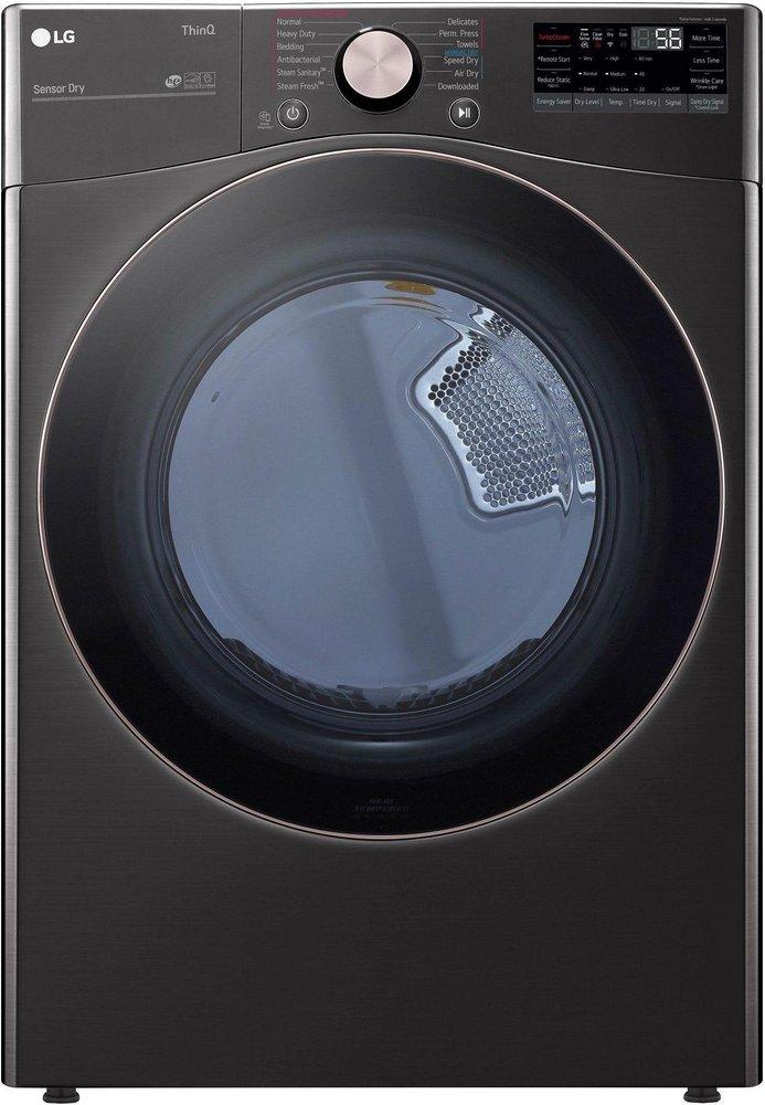 7.4 CU.FT. ULTRA LARGE CAPACITY GAS DRYER WITH SENSOR DRY, TRUESTEAM TECHNOLOGY AND WI-FI CONNECTIVITY, BLACK STEEL 