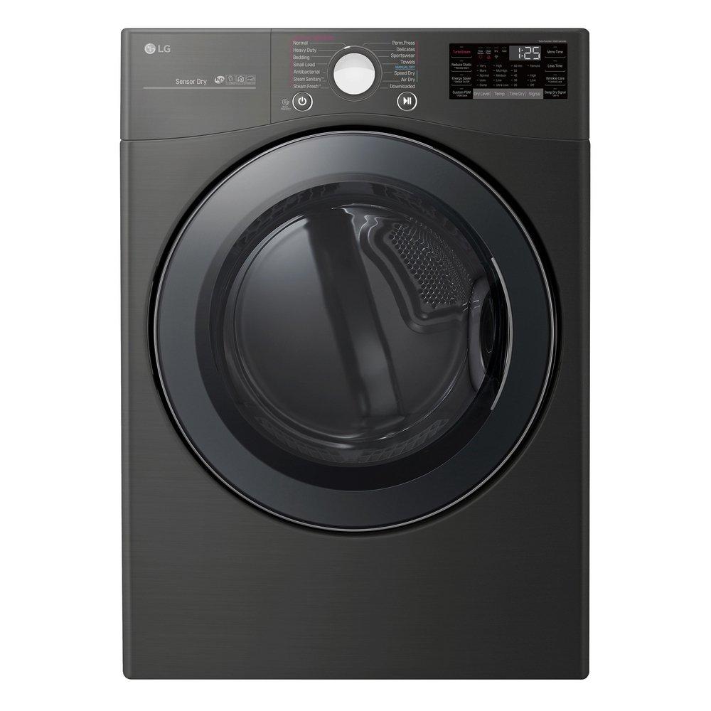 7.4 CU.FT. ULTRA LARGE CAPACITY ELECTRIC DRYER WITH SENSOR DRY, TURBOSTEAM TECHNOLOGY AND WI-FI CONNECTIVITY, BLACK STEEL 