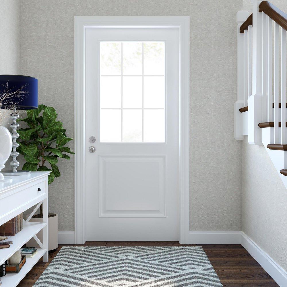 Satin Nickel Ball Knob Entrance Lock 