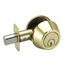 Deadbolt Lock Single Cylinder in Polished Brass