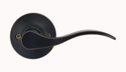Wave Lever Right Hand Dummy Door Lock in Oil Rubbed Bronze