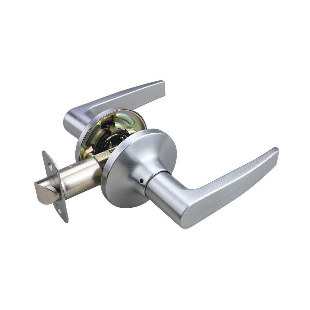 Satin Chrome Straight Lever Passage Door Lock 