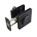 Oil Rubbed Bronze Premier Square Single Cylinder Deadbolt 