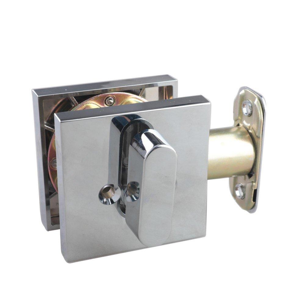 Chrome Premier Square Single Cylinder Deadbolt 