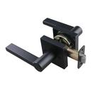 Matte Black Premier Flat Bar Lever Passage Door Lock 