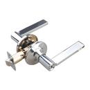 Flat Bar Lever Privacy Door Lock in Polished Chrome