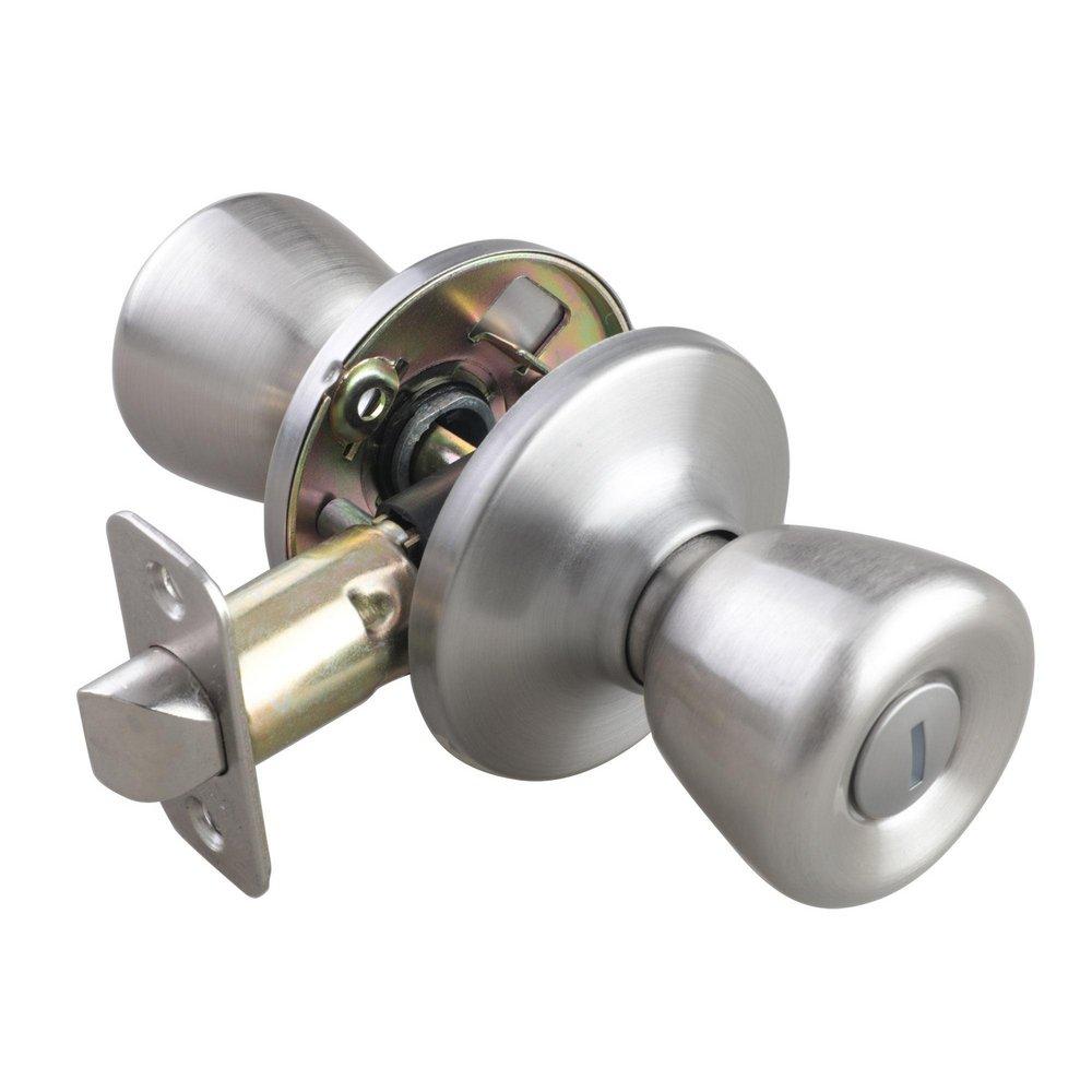 Satin Nickel Tulip Knob Privacy Door Lock 