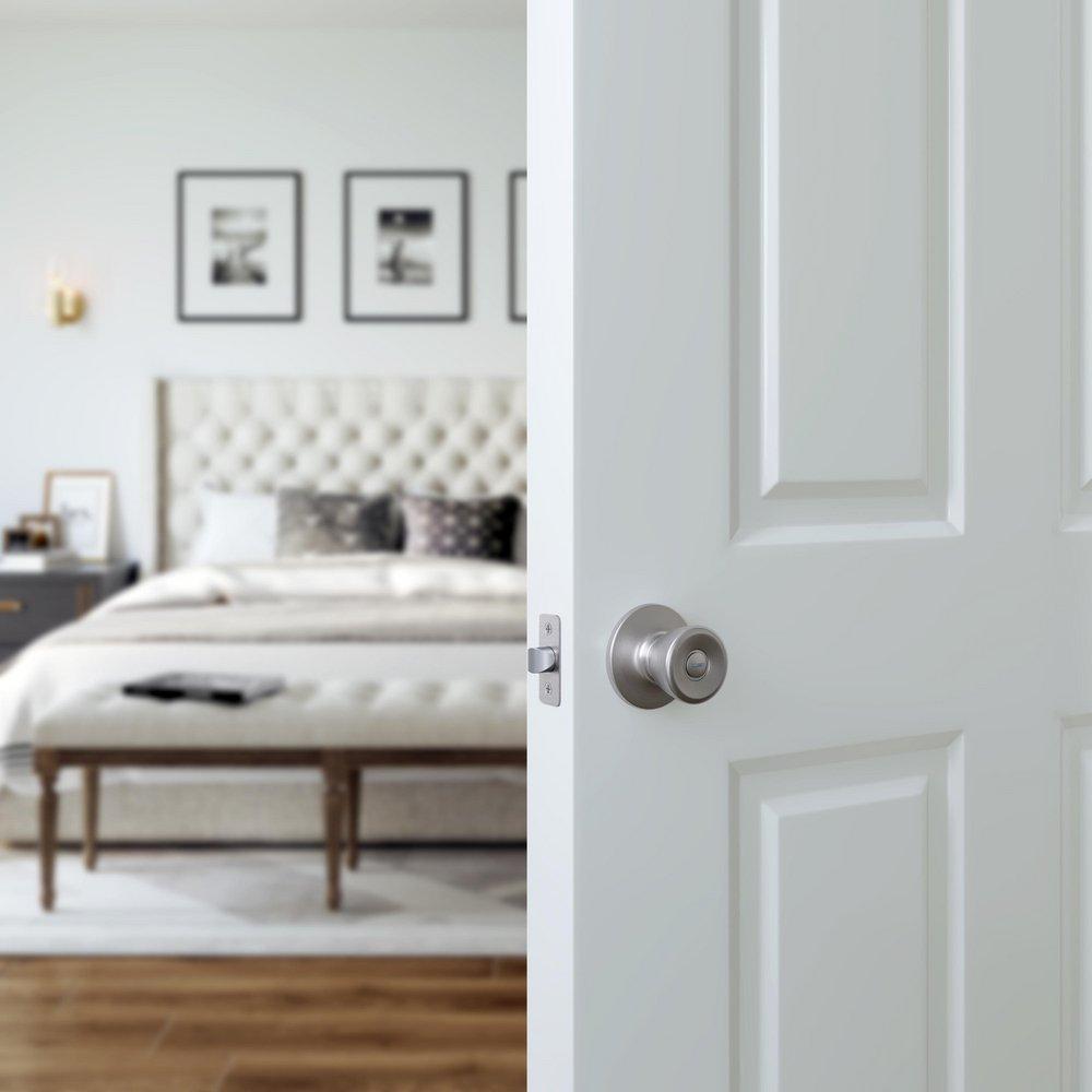 Satin Nickel Tulip Knob Privacy Door Lock 