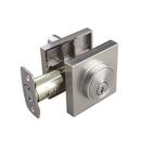 Satin Nickel Premier Square Single Cylinder Deadbolt 