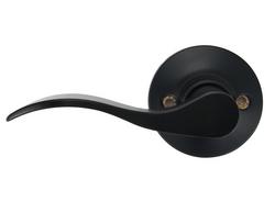 Wave Lever Left Hand Dummy Door Lock in Matte Black