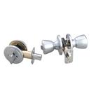 Westcraft Satin Chrome Tulip Knob Entrance & Deadbolt Lock 