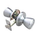 Satin Chrome Tulip Knob Entrance & Deadbolt Lock 
