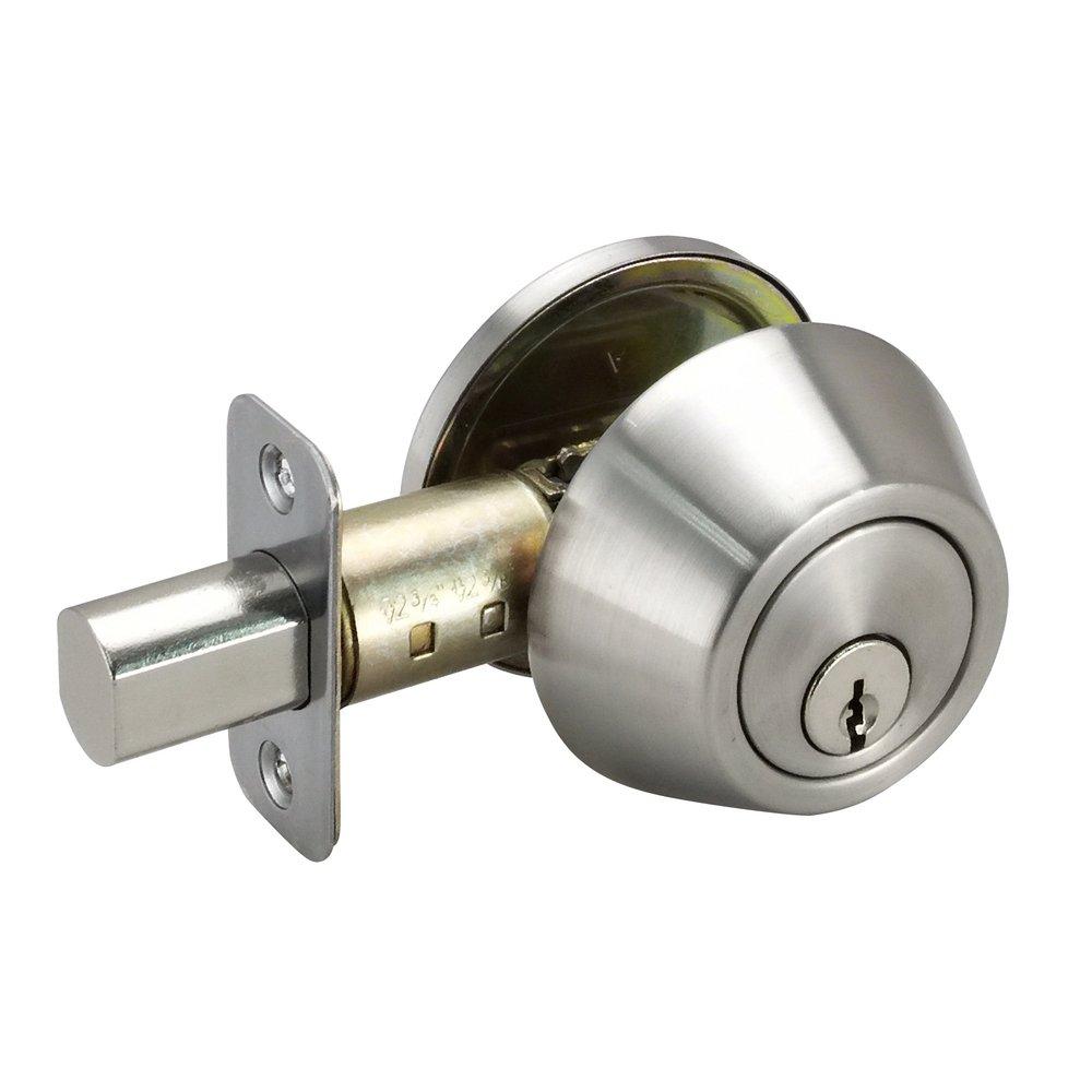 Satin Chrome Tulip Knob Entrance & Deadbolt Lock 