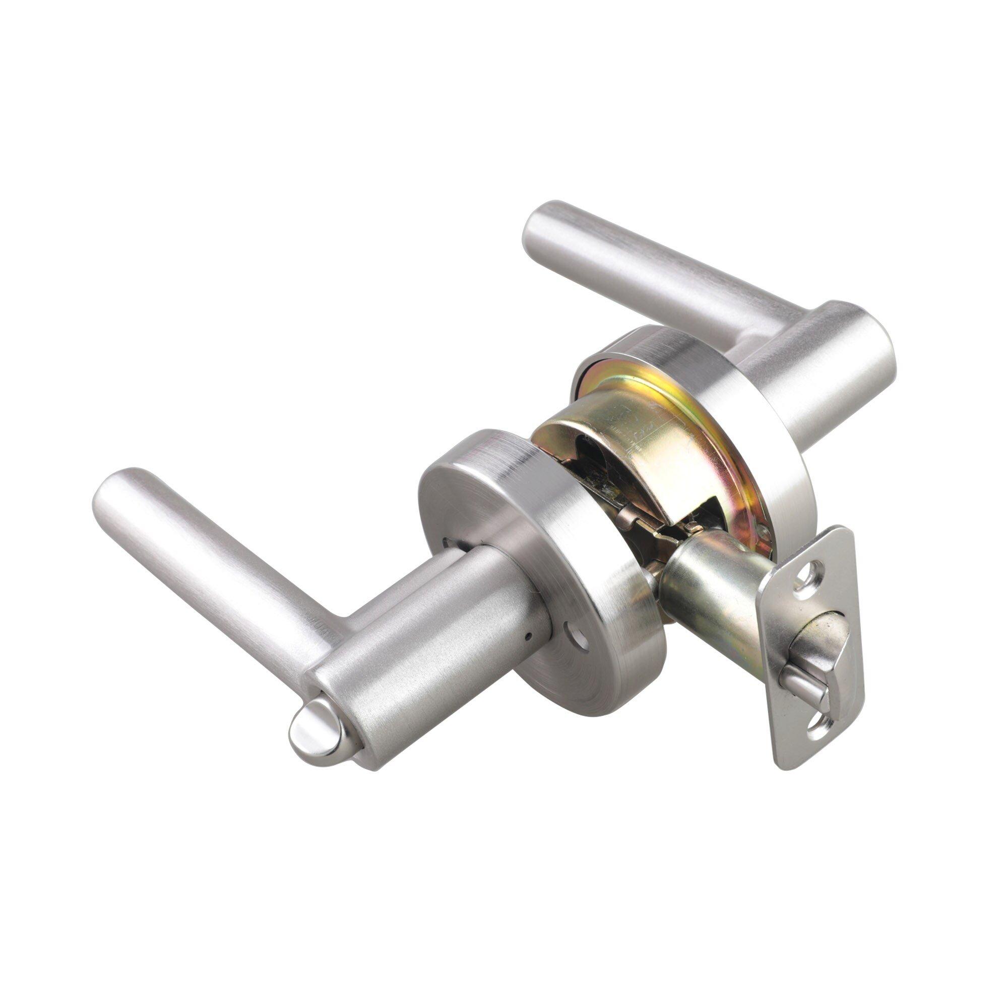Westcraft Satin Nickel Premier Round Rod Lever Entrance Door Lock 