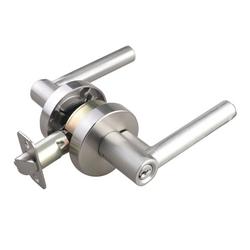 Premier Round Rod Lever Entrance Door Lock in Satin Nickel