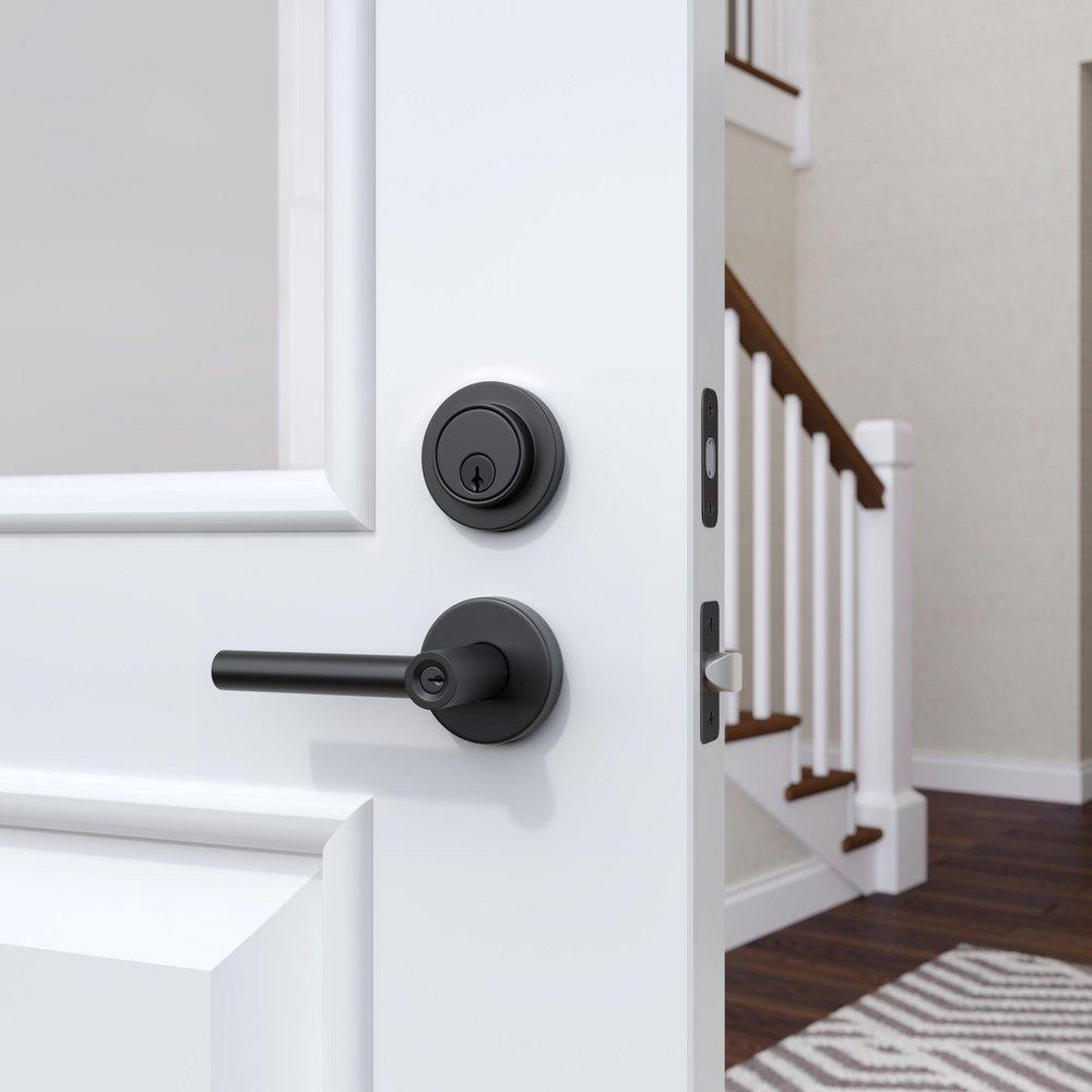 Westcraft Matte Black Premier Round Rod Lever Entrance Door Lock 