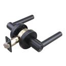 Premier Round Rod Lever Entrance Door Lock in Matte Black