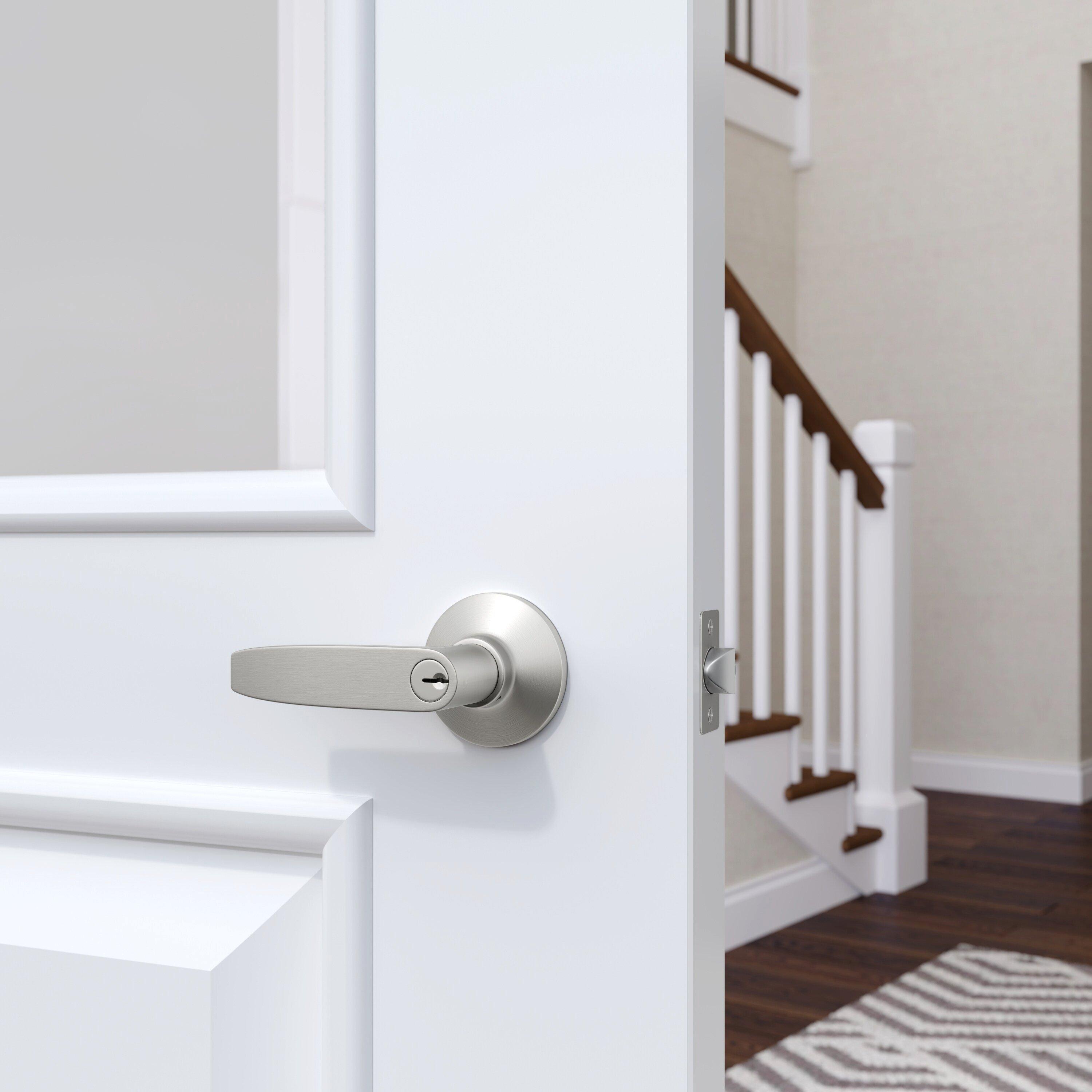 Westcraft Satin Nickel Straight Lever Entrance Door Lock 