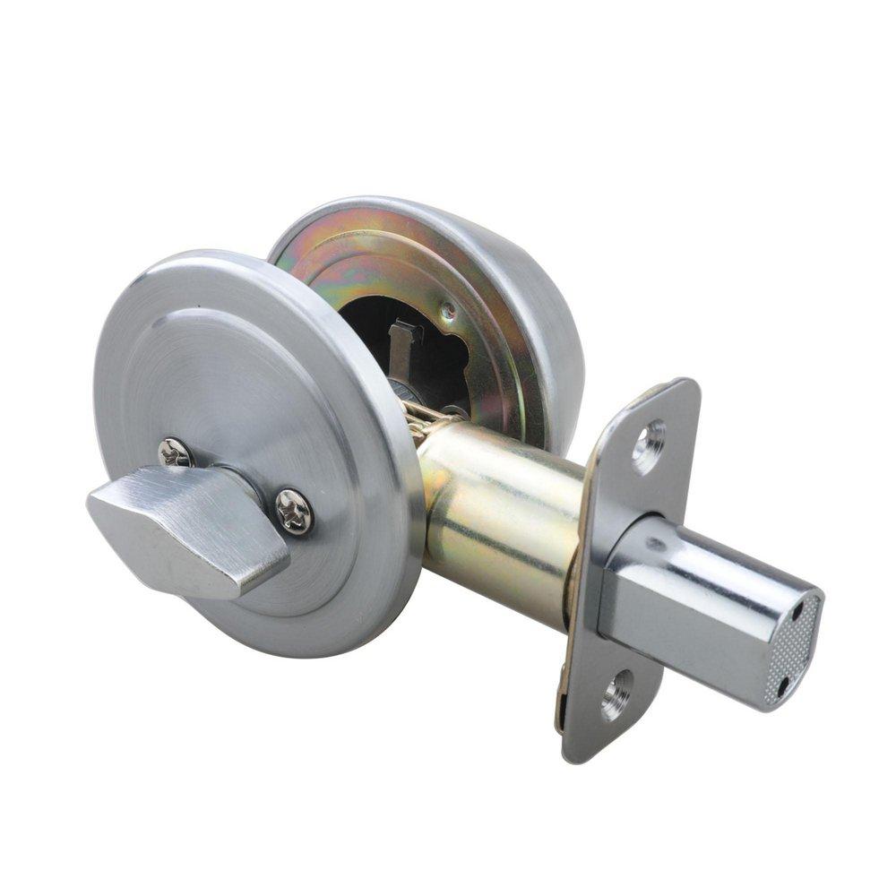 Satin Chrome Deadbolt Lock Single Cylinder 