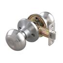 Satin Nickel Ridged Flat Ball Knob Passage Door Lock 