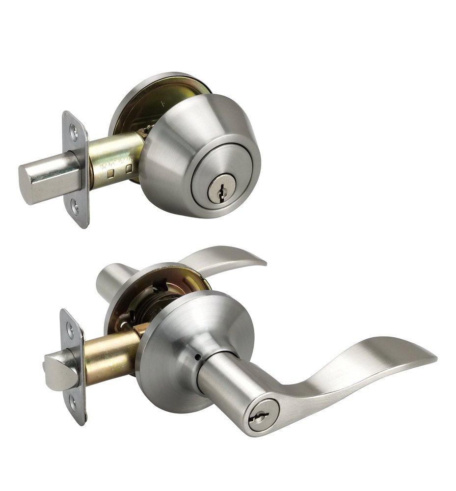 Satin Nickel Wave Entrance Lock 