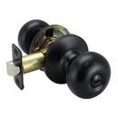 Flat Black Flat Ball Knob Privacy Door Lock 